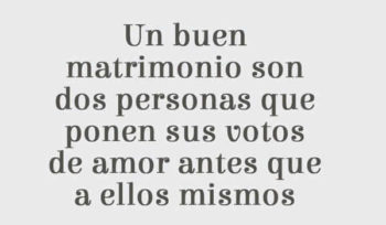 un buen matrimonio