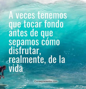 disfrutar de la vida